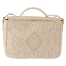 VALENTINO Shoulder Bag Leather 2way Ivory Gold Auth BA14149V-2