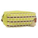 Miu Miu Shoulder Bag Leather LIme Green Gold Auth BA14150-1