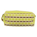 Miu Miu Shoulder Bag Leather LIme Green Gold Auth BA14150-13