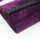 Salvatore Ferragamo Vala Shoulder Bag Suede Purple Gold Auth BA14151A-14