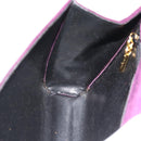 Salvatore Ferragamo Vala Shoulder Bag Suede Purple Gold Auth BA14151A-18