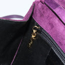 Salvatore Ferragamo Vala Shoulder Bag Suede Purple Gold Auth BA14151A-19