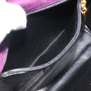 Salvatore Ferragamo Vala Shoulder Bag Suede Purple Gold Auth BA14151A-20
