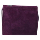 Salvatore Ferragamo Vala Shoulder Bag Suede Purple Gold Auth BA14151A-3