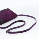 Salvatore Ferragamo Vala Shoulder Bag Suede Purple Gold Auth BA14151A-7