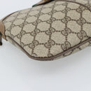 GUCCI GG Supreme Web Sherry Line Bag PVC Beige Gold 98 02 047 Auth BA14152-15