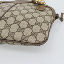 GUCCI GG Supreme Web Sherry Line Bag PVC Beige Gold 98 02 047 Auth BA14152-16