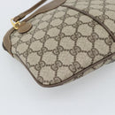 GUCCI GG Supreme Web Sherry Line Bag PVC Beige Gold 98 02 047 Auth BA14152-17
