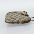 GUCCI GG Supreme Web Sherry Line Bag PVC Beige Gold 98 02 047 Auth BA14152-4
