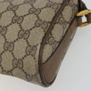 GUCCI GG Supreme Shoulder Bag PVC Leather Beige Gold Tone 89 02 018 Auth BA14153-10