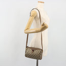 GUCCI GG Supreme Shoulder Bag PVC Leather Beige Gold Tone 89 02 018 Auth BA14153-21