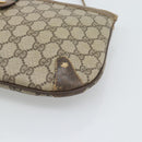 GUCCI GG Supreme Web Sherry Line Shoulder Bag PVC Beige Gold Auth BA14154-9
