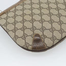 GUCCI GG Supreme Web Sherry Line Shoulder Bag PVC Beige Gold Auth BA14154-16