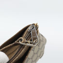 GUCCI GG Supreme Web Sherry Line Shoulder Bag PVC Beige Gold Auth BA14154-10