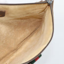 GUCCI GG Supreme Web Sherry Line Shoulder Bag PVC Beige Gold Auth BA14154-18