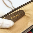 GUCCI GG Supreme Web Sherry Line Shoulder Bag PVC Beige Gold Auth BA14154-12