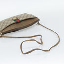GUCCI GG Supreme Web Sherry Line Shoulder Bag PVC Beige Gold Auth BA14154-7