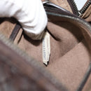 BOTTEGA VENETA INTRECCIATO Shoulder Bag Leather Brown Silver Auth BA14156-12