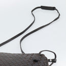 BOTTEGA VENETA INTRECCIATO Shoulder Bag Leather Brown Silver Auth BA14156-8