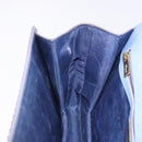 Salvatore Ferragamo Vala Chain Shoulder Bag Leather Blue Gold Auth BA14158-20