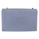 Salvatore Ferragamo Vala Chain Shoulder Bag Leather Blue Gold Auth BA14158-2