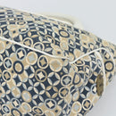CELINE Boogie Bag Canvas Navy Gold Auth BA14159-15
