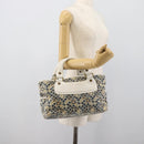 CELINE Boogie Bag Canvas Navy Gold Auth BA14159-23