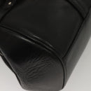BALLY Hand Bag Leather Black Gold Auth BA1416-15