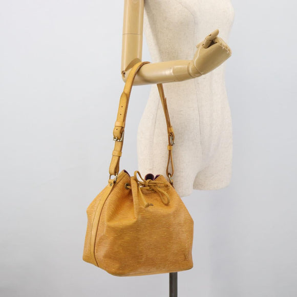 LOUIS VUITTON Epi Petit Noe Shoulder Bag Tassili Yellow M44109 LV Auth BA14160