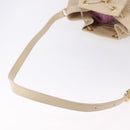 VALENTINO Drawstring Shoulder Bag Leather Ivory Auth BA14162V-7