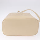 VALENTINO Drawstring Shoulder Bag Leather Ivory Auth BA14162V-5