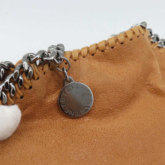 Stella MacCartney Chain Falabella Shoulder Bag Suede Brown Silver Auth BA14164A