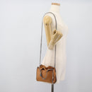 Stella MacCartney Chain Falabella Shoulder Bag Suede Brown Silver Auth BA14164A-24