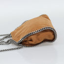 Stella MacCartney Chain Falabella Shoulder Bag Suede Brown Silver Auth BA14164A-3