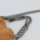 Stella MacCartney Chain Falabella Shoulder Bag Suede Brown Silver Auth BA14164A-14