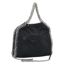 Stella MacCartney Falabella Chain Shoulder Bag Suede Black Silver Auth BA14165A-1
