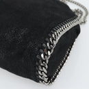Stella MacCartney Falabella Chain Shoulder Bag Suede Black Silver Auth BA14165A-14