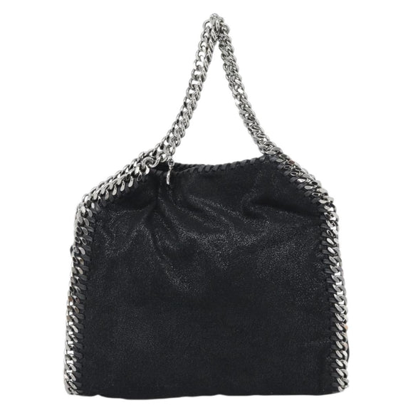 Stella MacCartney Falabella Chain Shoulder Bag Suede Black Silver Auth BA14165A