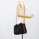 Stella MacCartney Falabella Chain Shoulder Bag Suede Black Silver Auth BA14165A-23