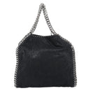 Stella MacCartney Falabella Chain Shoulder Bag Suede Black Silver Auth BA14165A-3