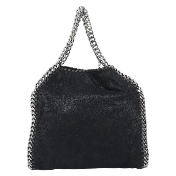 Stella MacCartney Falabella Chain Shoulder Bag Suede Black Silver Auth BA14165A