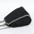Stella MacCartney Falabella Chain Shoulder Bag Suede Black Silver Auth BA14165A-4