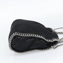 Stella MacCartney Falabella Chain Shoulder Bag Suede Black Silver Auth BA14165A-5