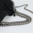 Stella MacCartney Falabella Chain Shoulder Bag Suede Black Silver Auth BA14165A-7