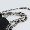 Stella MacCartney Falabella Chain Shoulder Bag Suede Black Silver Auth BA14165A-8