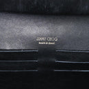 Jimmy Choo Glitter Chain Hand Bag Sequin Black Gold Tone Auth BA14167-15