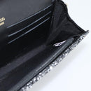 Jimmy Choo Glitter Chain Hand Bag Sequin Black Gold Tone Auth BA14167-17