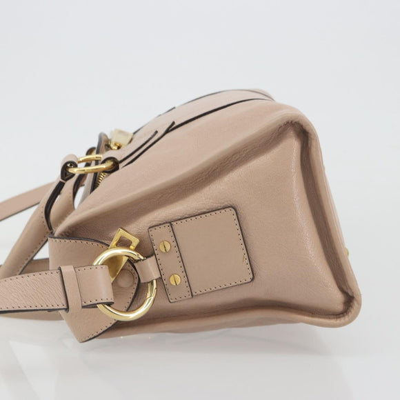 Marc Jacobs Shoulder Bag Leather 2way Pink Gold Auth BA14169A