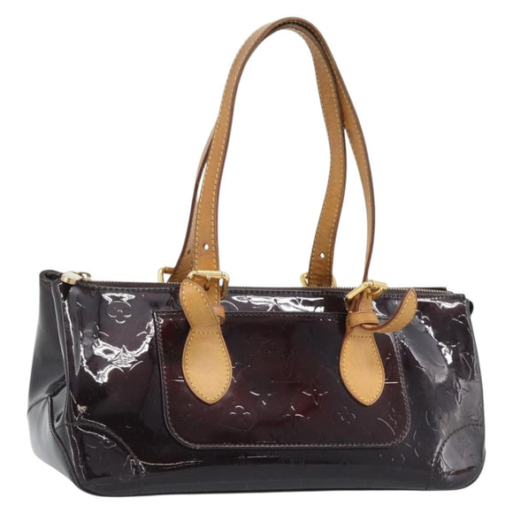 LOUIS VUITTON Monogram Vernis Rosewood Avenue Bag Amarante M93510 Auth BA14170