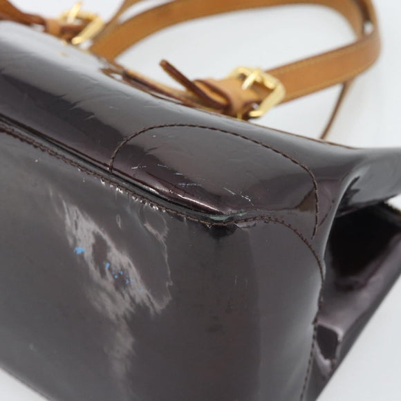 LOUIS VUITTON Monogram Vernis Rosewood Avenue Bag Amarante M93510 Auth BA14170